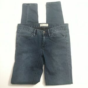 ‎Madewell Jeans Dark Wash Blue Denim Distressed Skinny, Size 25
